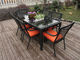 Outdoor / Indoor Rattan Garden Dining Sets , Country Style Table Set